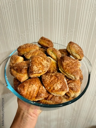 Wallpaper Mural homemade cakes. delicious sugar cookies in close-up on a plate. cooking. cooking at home Torontodigital.ca