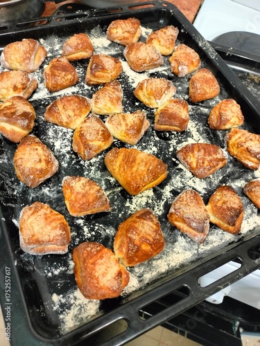 Wallpaper Mural homemade cakes. delicious sugar cookies in close-up on a brazier. cooking. cooking at home Torontodigital.ca