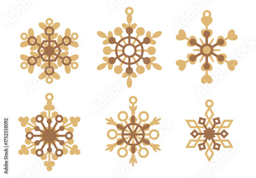Snowflakes keychain laser cut design