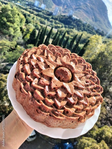 Wallpaper Mural homemade cupcake. homemade cakes. close-up. The background is blurry, beautiful nature Torontodigital.ca