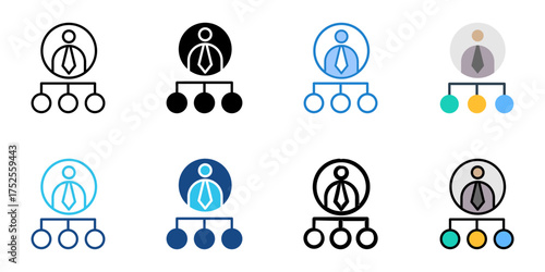 boss icon set multiple style collection 
