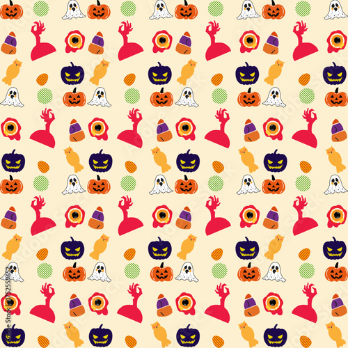 Halloween Seamless Pattern Texture