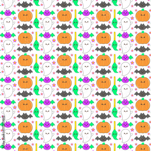 Halloween Seamless Pattern Texture