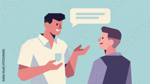 Illustration Of Person Is Asking A Friend For Advice On A Personal Matter Vector Design Template