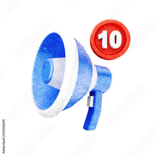 3d notification megaphone reminder icon illustration