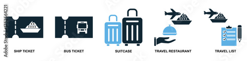 Set of location and navigation vector icons. Essential graphics for GPS, travel, and mapping applications. This collection is ideal for user interface, providing clear symbols for finding places