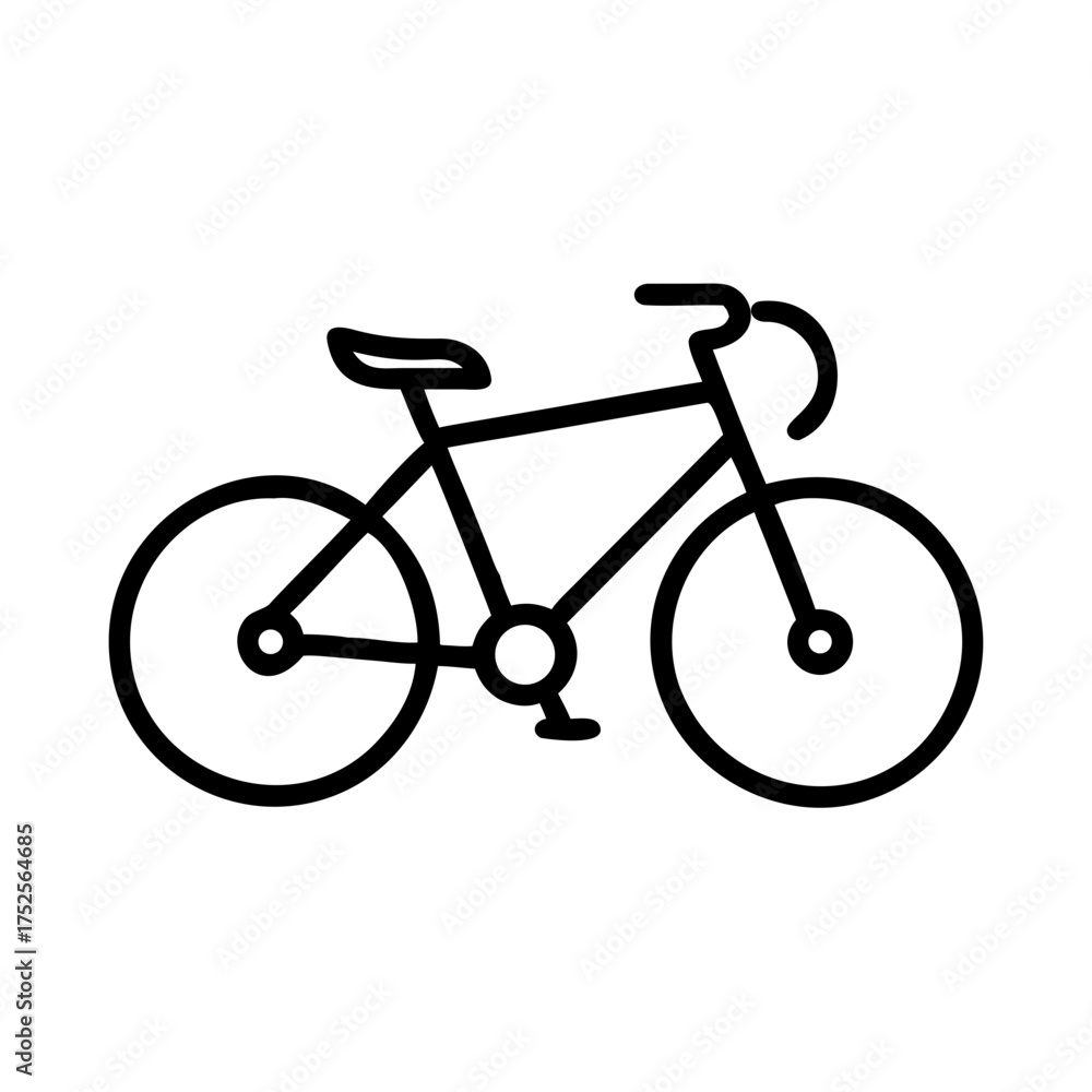 Obraz premium Simple bicycle icon, a classic and clean design