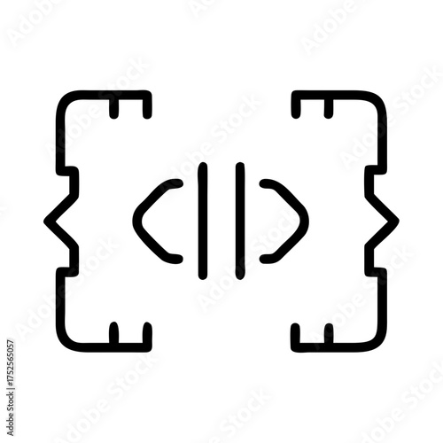 Code development icon for programming concept