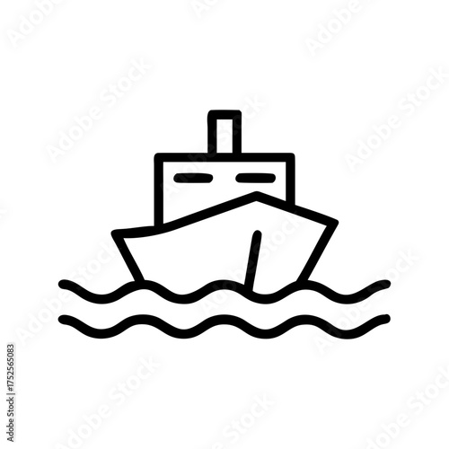 Cargo ship sailing on the water for transport