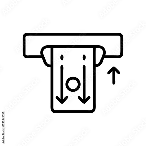 Card insertion and ejection from atm machine