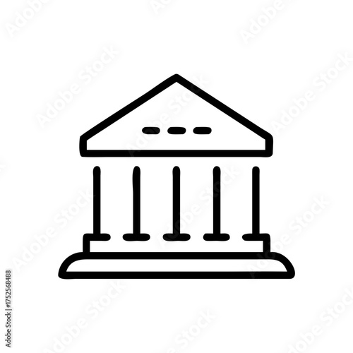 Traditional courthouse with pillars