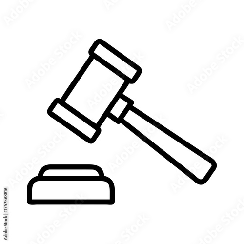 Gavel resting on sound block for legal matters