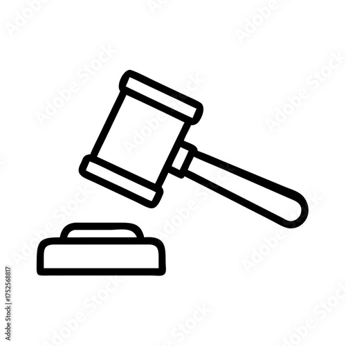 Gavel resting on sound block for legal proceedings
