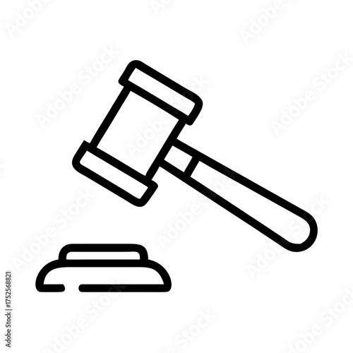 Gavel resting on sound block for legal decisions