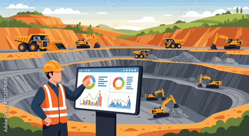 Mining Industry Monitoring with Data Visualization and Heavy Machinery Operation