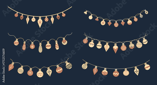 A collection of whimsical string lights in warm tones and festive shapes.