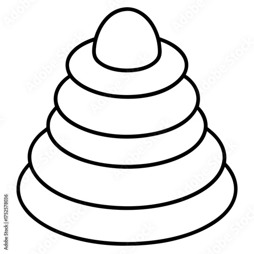 colorful stacking rings for baby playtime