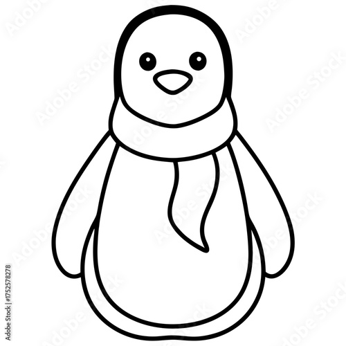  soft penguin plush with scarf.