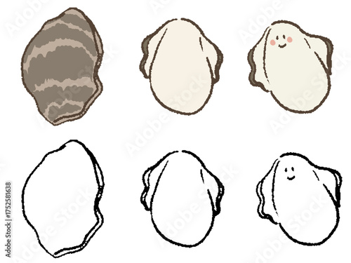 手描きの牡蠣セット