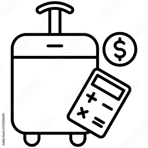 Cost Travel Outline Icon