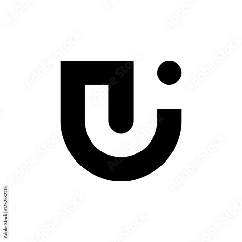 Minimalist Letter UJ Logo Design