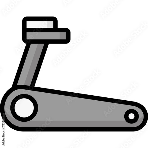 treadmill icon illustration design with filled outline