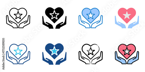 independence icon set multiple style collection 
