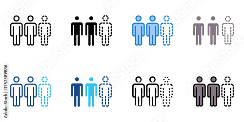 shortage icon set multiple style collection 
