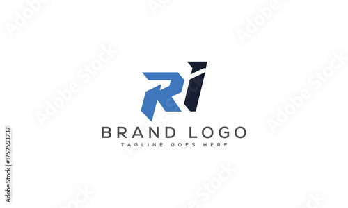 letter RI logo design vector template design for brand.