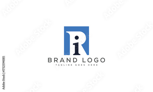 letter RI logo design vector template design for brand.