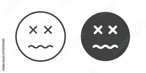 Sick Icon. Line and glyph solid icon