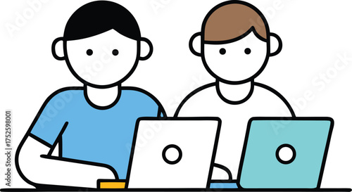 web development teamwork  programmers writing code.eps