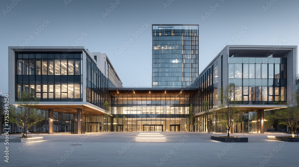 Obraz premium building at night