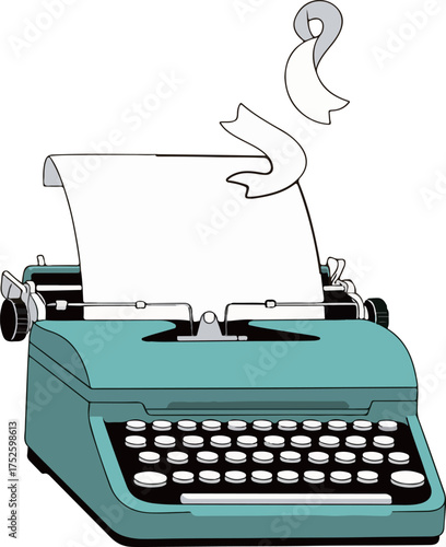 Vintage Typewriter with Paper