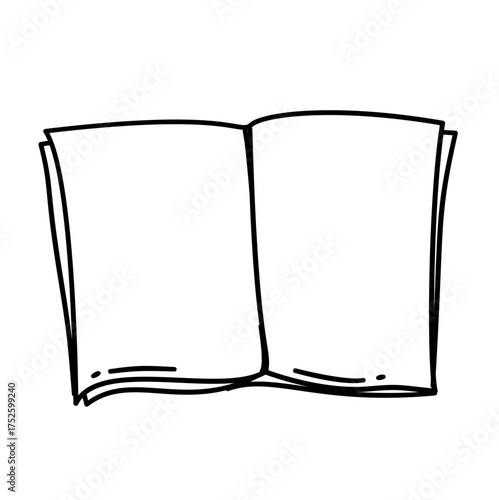 Book sketch vector illustration 