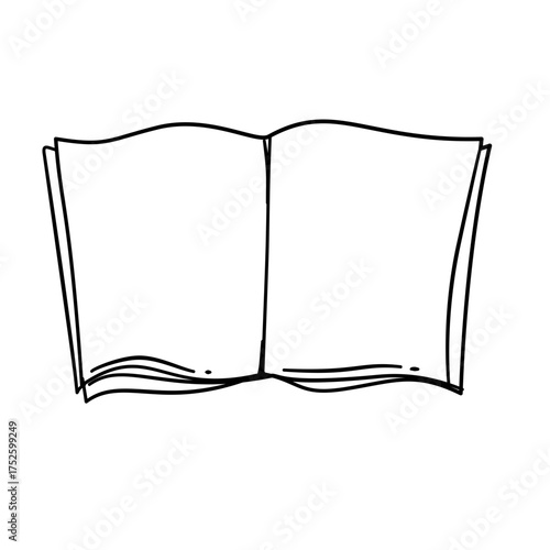 Book sketch vector illustration 