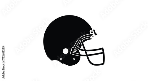 Classic american football helmet silhouette sports equipment athlete protective gear uniform gear championship game gear silhouette
