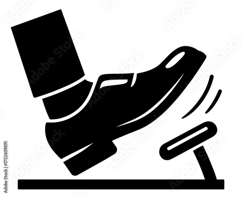 Foot pressing pedal, driving control