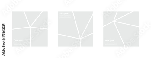 Set of comic strip 5 panel layout with 1:1 square ratio, photo or image collage, poster moodboard