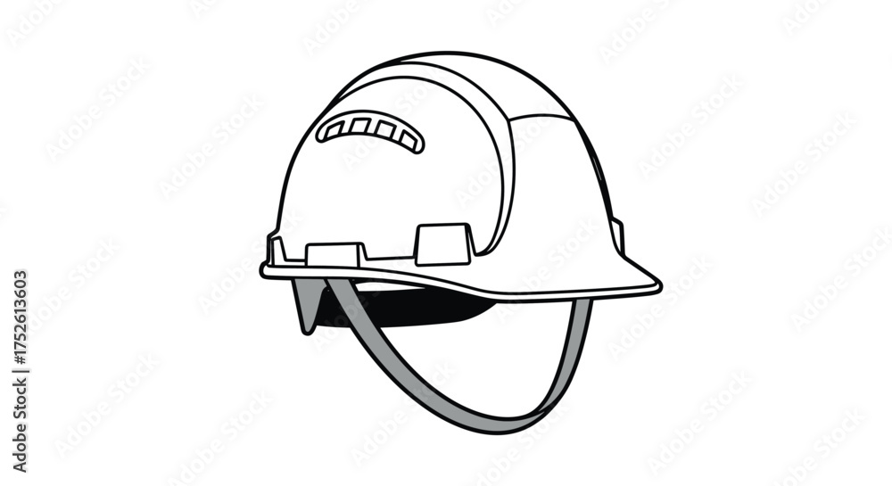 Fototapeta premium A robust protective hard hat designed for industrial safety and construction work environments.