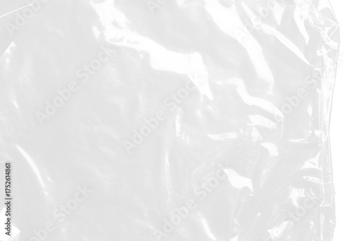Fotografi plastic transparent cellophane bag on white background