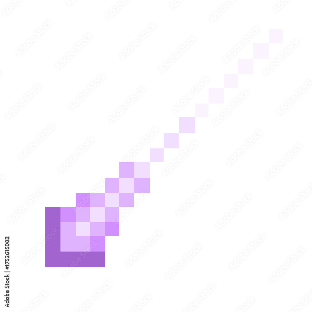 Fototapeta premium Pixelated Star Comet Meteor