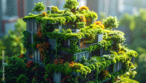 Vertical Forest Tower with Lush Balconies
