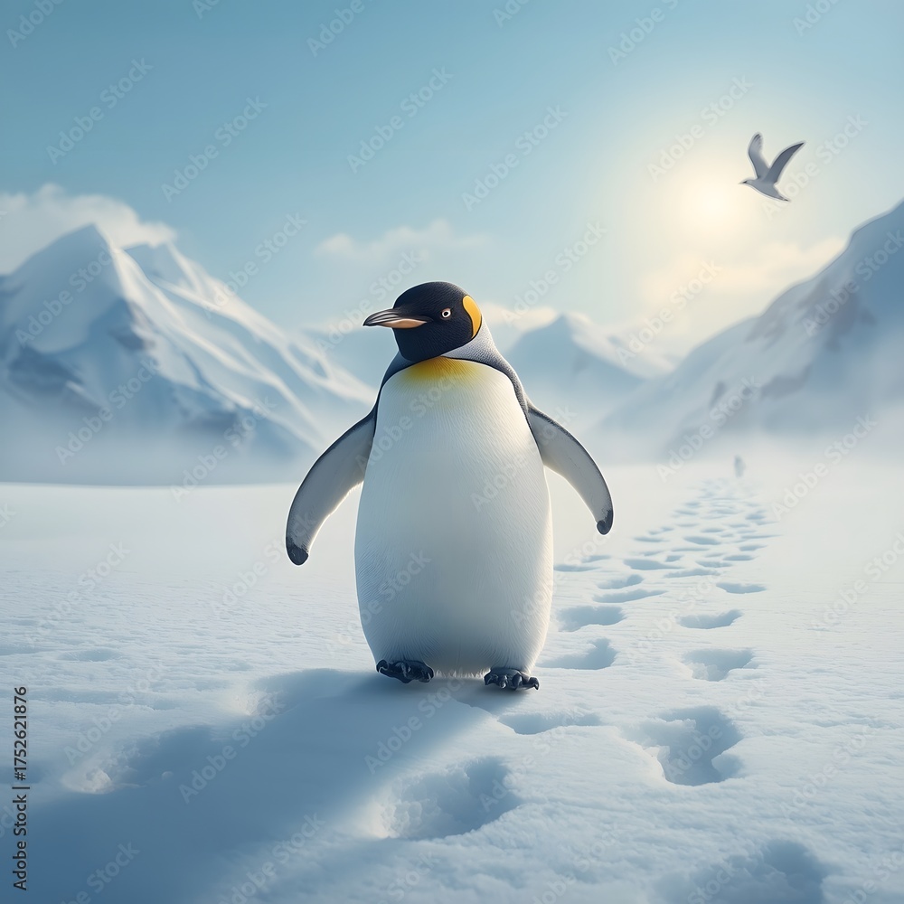 Obraz premium emperor penguin in antarctica