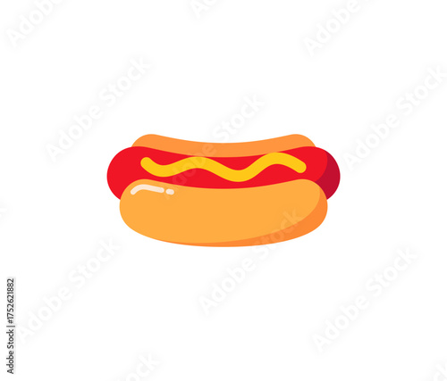 vector illustration of a hotdog