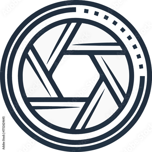 Camera Lens Aperture Icon – Photography and Focus Concept