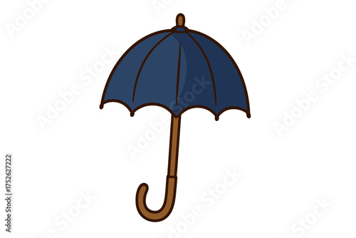 English castle icon in cartoon style. England country symbol stock vector illustration. Medieval fortress architecture. Historical landmark isolated on white background.