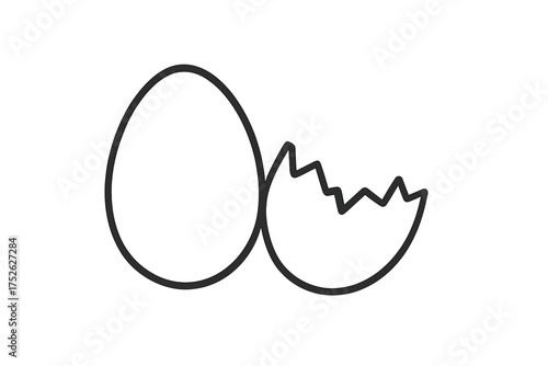 Fish skeleton icon, fishbone symbol. Concept for food waste, trash, garbage, leftovers. Dead fish pictogram. Marine pollution & environmental issue. Minimal vector art.