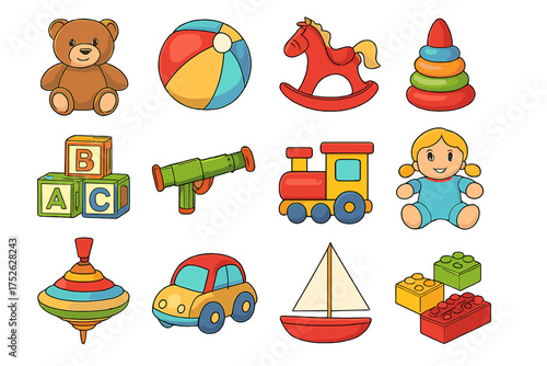 Sawmill and timber industry icons set in cartoon style, big collection of sawmill tools, wood logs, axes, saw blades, wood processing equipment vector illustration with transparent background