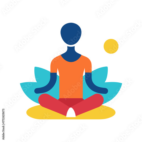 yoga in the lotus position